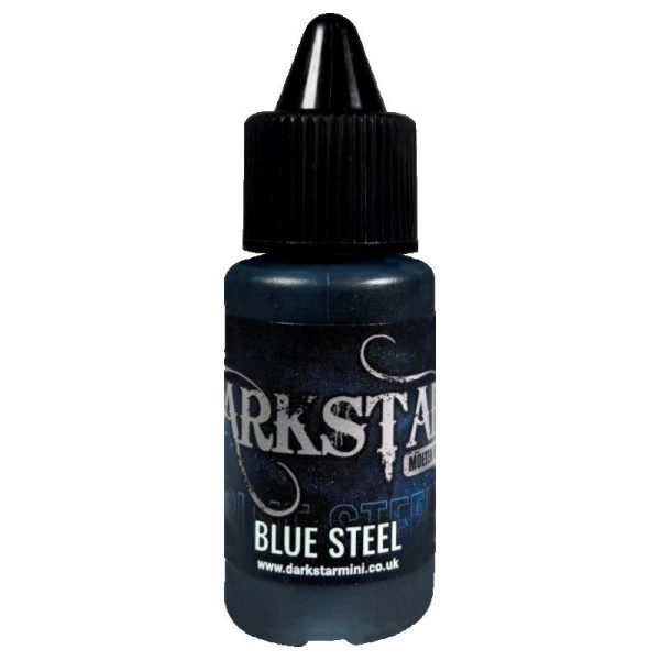 A single bottle of Blue Steel Molten Metals acrylic Paint