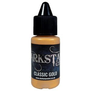 A single bottle of Classic Gold Molten Metals acrylic Paint